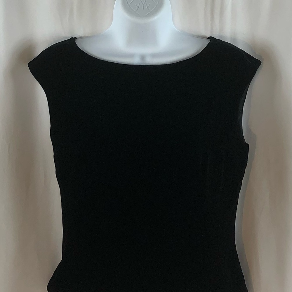 Ann Taylor black velvet rayon/silk tank top 4 - Picture 14 of 14